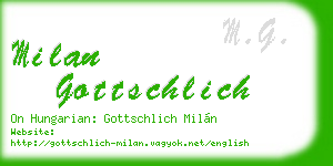 milan gottschlich business card
